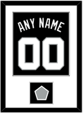 San Antonio Name & Numbers With Champions Banner Patch - Road Black (1989-2002) - Single Mat 1