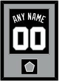 San Antonio Name & Numbers With Champions Banner Patch - Road Black (1989-2002) - Single Mat 2