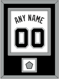 San Antonio Name & Numbers With Finals Patch - Home White (2002-2017) - Double Mat 3