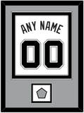 San Antonio Name & Numbers With Finals Patch - Home White (2002-2017) - Double Mat 4