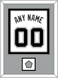 San Antonio Name & Numbers With Finals Patch - Home White (2002-2017) - Double Mat 4
