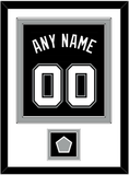 San Antonio Name & Numbers With Champions Patch - Road Black (2002-2017) - Double Mat 1