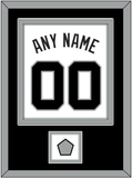 San Antonio Name & Numbers With Champions Patch - Home White (1989-2002) - Double Mat 3