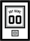 San Antonio Name & Numbers With Champions Banner Patch - Home White (2002-2017) - Triple Mat 1