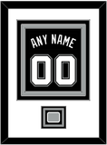 San Antonio Name & Numbers With Champions Patch - Road Black (2002-2017) - Triple Mat 1