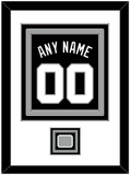 San Antonio Name & Numbers With Champions Patch - Road Black (1989-2002) - Triple Mat 1