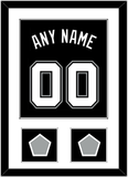 San Antonio Name & Numbers With 2 Champions Banner Patches - Road Black (2002-2017) - Single Mat 1