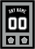 San Antonio Name & Numbers With 2 Finals Patches - Road Black (2002-2017) - Single Mat 2