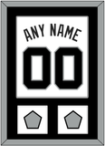 San Antonio Name & Numbers With 2 Champions Trophy Patches - Home White (1989-2002) - Single Mat 1