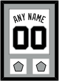 San Antonio Name & Numbers With 2 Champions Banner Patches - Home White (1989-2002) - Single Mat 2