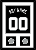 San Antonio Name & Numbers With 2 Champions Trophy Patches - Road Black (1989-2002) - Single Mat 1
