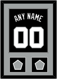 San Antonio Name & Numbers With 2 Champions Trophy Patches - Road Black (1989-2002) - Single Mat 2