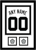 San Antonio Name & Numbers With 2 Champions Trophy Patches - Home White (1989-2002) - Double Mat 2