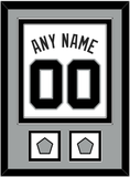 San Antonio Name & Numbers With 2 Finals Patches - Home White (1989-2002) - Double Mat 4