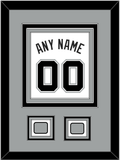 San Antonio Name & Numbers With 2 Champions Banner Patches - Home White (2002-2017) - Triple Mat 3