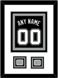 San Antonio Name & Numbers With 2 Champions Banner Patches - Road Black (2002-2017) - Triple Mat 1