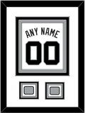San Antonio Name & Numbers With 2 Champions Banner Patches - Home White (1989-2002) - Triple Mat 1
