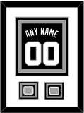 San Antonio Name & Numbers With 2 Champions Banner Patches - Road Black (1989-2002) - Triple Mat 1