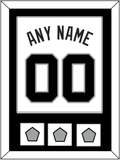 San Antonio Name & Numbers With 3 Finals Patches - Home White (1989-2002) - Single Mat 1
