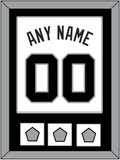 San Antonio Name & Numbers With 3 Champions Trophy Patches - Home White (1989-2002) - Single Mat 1