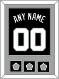 San Antonio Name & Numbers With 3 Champions Trophy Patches - Road Black (1989-2002) - Single Mat 2