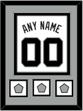 San Antonio Name & Numbers With 3 Finals Patches - Home White (1989-2002) - Double Mat 4