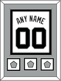 San Antonio Name & Numbers With 3 Finals Patches - Home White (1989-2002) - Double Mat 4