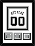 San Antonio Name & Numbers With 3 Champions Trophy Patches - Home White (2002-2017) - Triple Mat 1