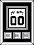 San Antonio Name & Numbers With 3 Champions Trophy Patches - Home White (2002-2017) - Triple Mat 2