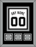 San Antonio Name & Numbers With 3 Finals Patches - Home White (2002-2017) - Triple Mat 2