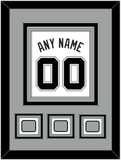San Antonio Name & Numbers With 3 Finals Patches - Home White (2002-2017) - Triple Mat 3