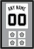San Antonio Name & Numbers With 4 Champions Trophy Patches - Home White (2002-2017) - Single Mat 2