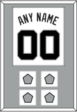 San Antonio Name & Numbers With 4 Champions Banner Patches - Home White (1989-2002) - Single Mat 2