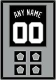 San Antonio Name & Numbers With 4 Champions Trophy Patches - Road Black (1989-2002) - Single Mat 2