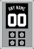 San Antonio Name & Numbers With 4 Champions Trophy Patches - Road Black (1989-2002) - Single Mat 2