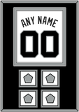 San Antonio Name & Numbers With 4 Champions Trophy Patches - Home White (1989-2002) - Double Mat 3