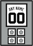 San Antonio Name & Numbers With 4 Finals Patches - Home White (1989-2002) - Double Mat 4