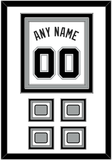 San Antonio Name & Numbers With 4 Champions Trophy Patches - Home White (2002-2017) - Triple Mat 1