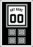 San Antonio Name & Numbers With 4 Champions Banner Patches - Home White (2002-2017) - Triple Mat 2