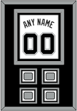 San Antonio Name & Numbers With 4 Champions Trophy Patches - Home White (2002-2017) - Triple Mat 2