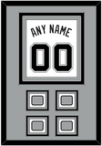 San Antonio Name & Numbers With 4 Champions Banner Patches - Home White (2002-2017) - Triple Mat 3