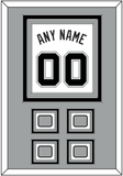 San Antonio Name & Numbers With 4 Champions Banner Patches - Home White (2002-2017) - Triple Mat 3
