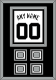 San Antonio Name & Numbers With 4 Champions Banner Patches - Home White (1989-2002) - Triple Mat 2
