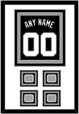 San Antonio Name & Numbers With 4 Champions Banner Patches - Road Black (1989-2002) - Triple Mat 1