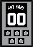 San Antonio Name & Numbers With 5 Champions Trophy Patches - Road Black (1989-2002) - Single Mat 2