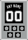 San Antonio Name & Numbers With 5 Champions Banner Patches - Road Black (2002-2017) - Single Mat 2