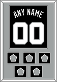 San Antonio Name & Numbers With 5 Champions Trophy Patches - Road Black (1989-2002) - Single Mat 2