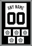 San Antonio Name & Numbers With 5 Champions Trophy Patches - Home White (1989-2002) - Single Mat 1