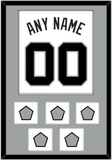 San Antonio Name & Numbers With 5 Champions Trophy Patches - Home White (1989-2002) - Single Mat 2