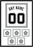 San Antonio Name & Numbers With 5 Champions Trophy Patches - Home White (2002-2017) - Double Mat 1